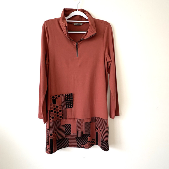 Chalet et cici Tunic Womens Small Lagenlook Boho Vacation Resort Travel Coastal - Picture 1 of 6